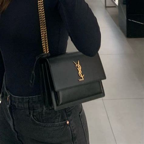 ysl sunset medium chain bag in coated bark leather|sunset medium in coated.